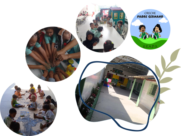 Crianças e espaços da Creche Padre Germano